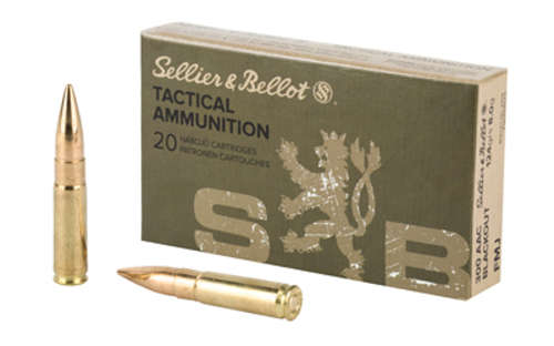 Ammunition Sellier&Bellot Rifle 300Blackout S&B 300BLK 124GR FMJ 20/1000